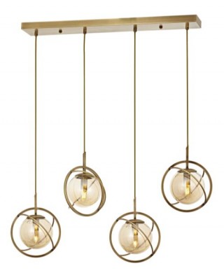 METAL and GLASS ANTIQUE COLOR COPPER and BLACK CHANDELIER 80 x 22 CM DIAMETER LOAD: 120 CM